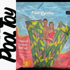 2 Pk Float Mats Tropical Escape Mat Set Funsicle